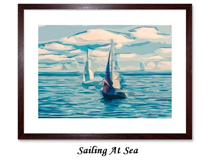Sailing At Sea Framed Print